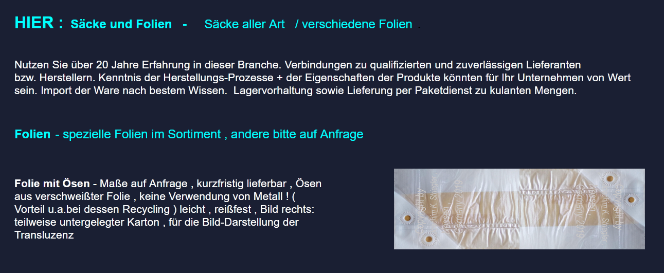 Saecke , Folien Striegler Dresden